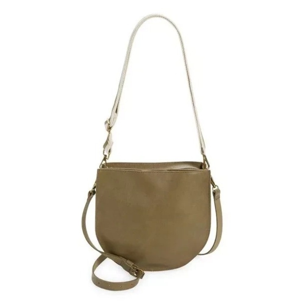 Madewell Tundra Green Transport Leather Saddle Bag Crossbody Shoulder Handbag - Picture 6 of 16